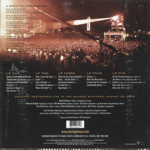 David Gilmour Live In Gdansk - Sealed Box Set US Vinyl Box Set